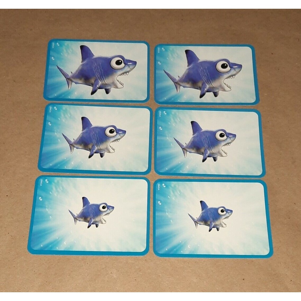Big Fish Lil Fish Shark Shooter Game Replacement Pieces Blue Fish Cards